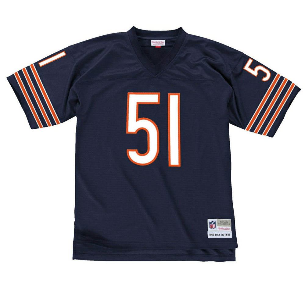 Dick Butkus #51 Chicago Bears Mitchell & Ness Throwback NFL Jersey Navy Taass US