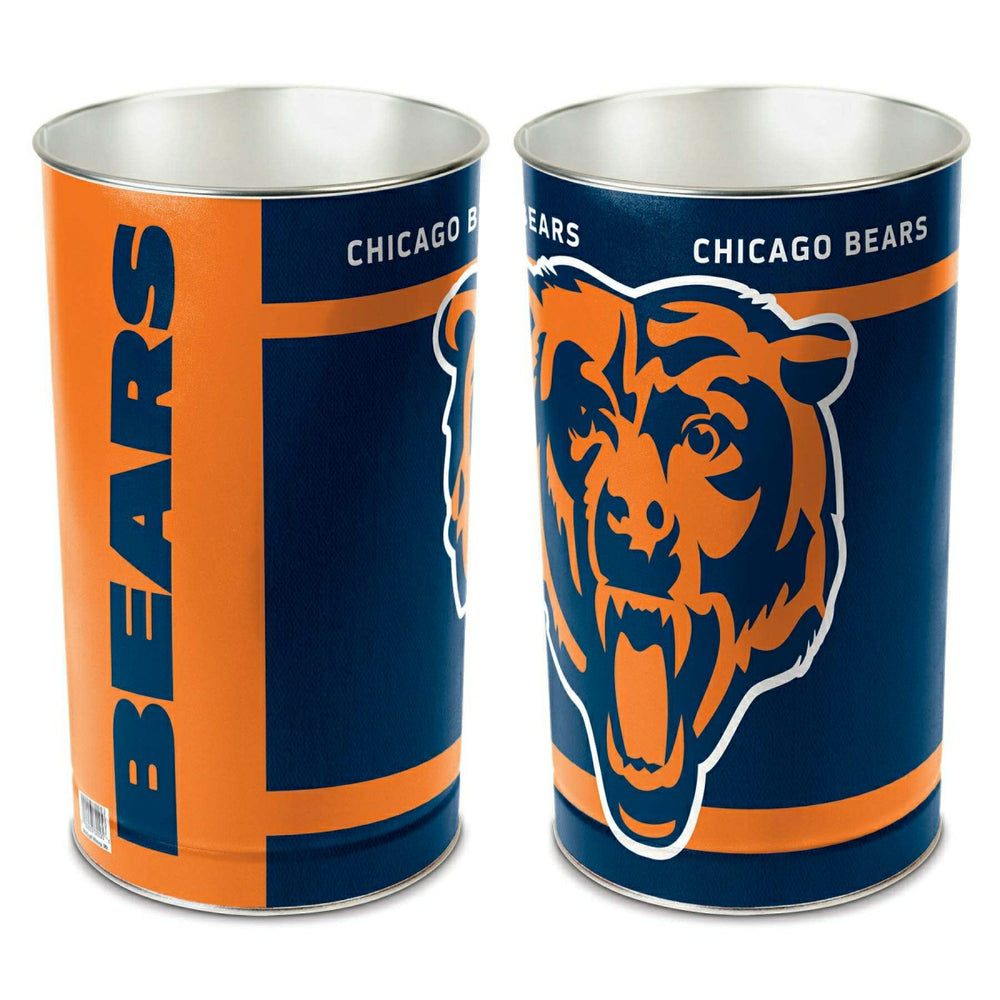 Chicago Bears Metal NFL Wastebasket Taass sale