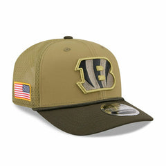 Cincinnati Bengals 2025 NFL Salute to Service 9SEVENTY Trucker Snapback Cap Olive Taass US