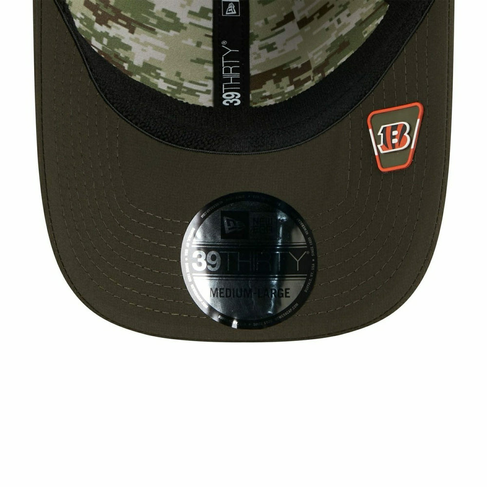 Cincinnati Bengals 2025 NFL Salute to Service 39THIRTY Flex Cap Olive Classic