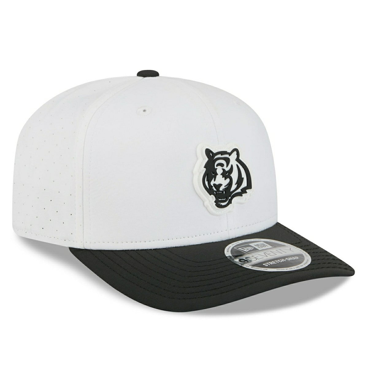 Cincinnati Bengals Historic Logo 2025 NFL Training Camp New Era  9SEVENTY Stretch-Snap Cap OTC White Fashion