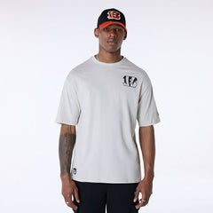 Cincinnati Bengals Super Bowl XVI Oversized NFL T-Shirt Cream Fashion