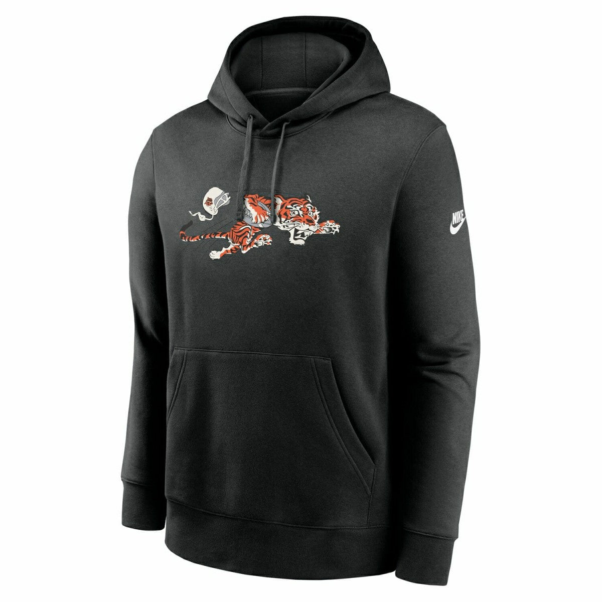 Cincinnati Bengals Throwback Nike Club NFL Hoodie Black Lifestyle