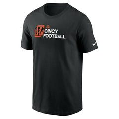 Cincinnati Bengals Team Slogan Nike Essential NFL T-Shirt Black Fashion