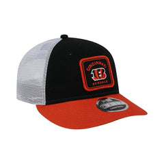 Cincinnati Bengals Patch Trucker New Era Low Profile 9FIFTY Snapback Cap Taass US