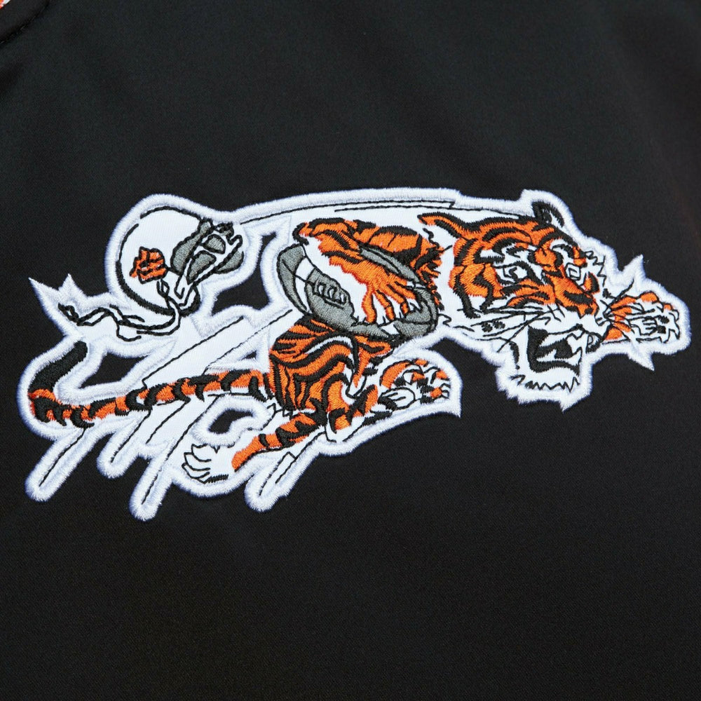 Cincinnati Bengals Mitchell & Ness Heavyweight Satin NFL Jacket Taass for sale