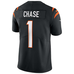 Ja'Marr Chase #1 Cincinnati Bengals Nike Vapor Untouchable Limited NFL Jersey Black Fashion
