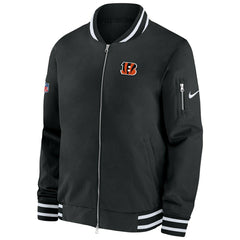 Cincinnati Bengals NFL Sideline Nike Coach Bomber Jacket Taass for sale