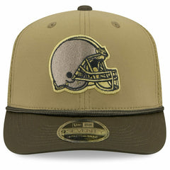 Cleveland Browns 2025 NFL Salute to Service 9SEVENTY Trucker Snapback Cap Olive Taass for sale
