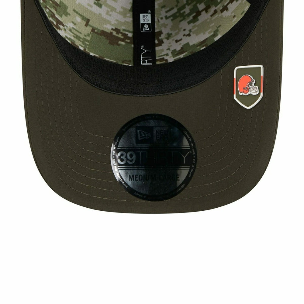 Cleveland Browns 2025 NFL Salute to Service 39THIRTY Flex Cap Olive Taass US