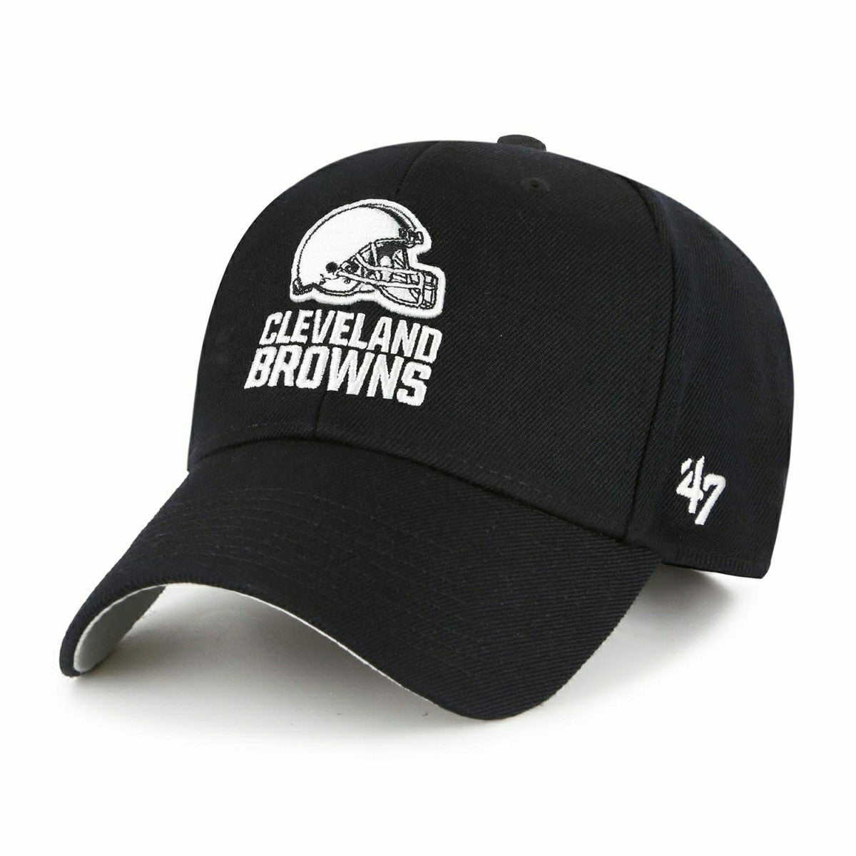 Cleveland Browns Black & White '47 MVP Adjustable NFL Cap Black Lifestyle