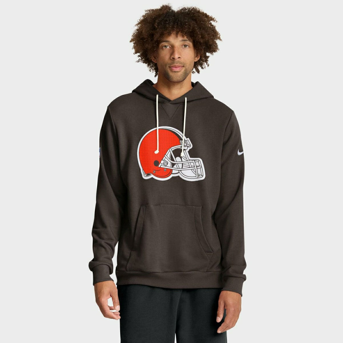 Cleveland Browns 2025 NFL Sideline Nike Standard Issue Hoodie Brown Taass for sale