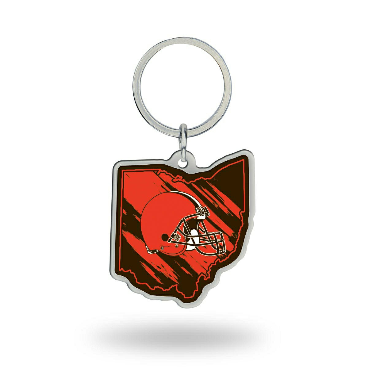 Cleveland Browns State Shaped NFL Key Ring Classic