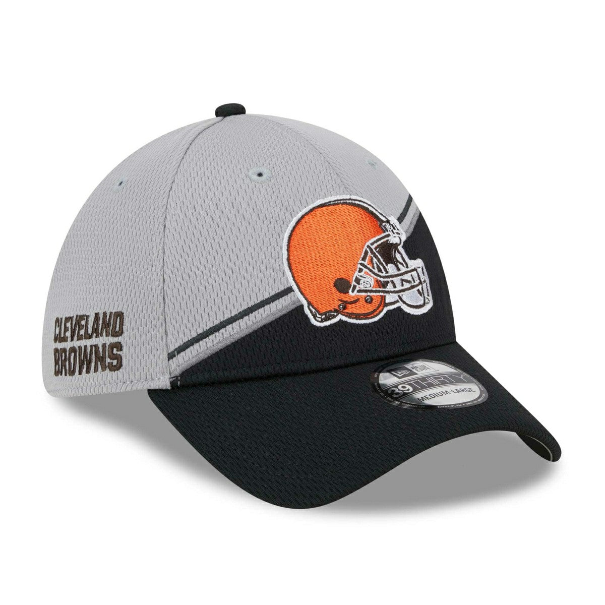 Cleveland Browns Colorway 2023 NFL Sideline New Era 39THIRTY Flex Cap Gray Taass sale