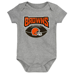 Cleveland Browns Game On Creeper NFL Infant Bodysuit Set (3-Piece) Taass US
