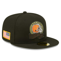 Cleveland Browns 2022 NFL On-Field Salute to Service New Era 59FIFTY Fitted Cap Classic