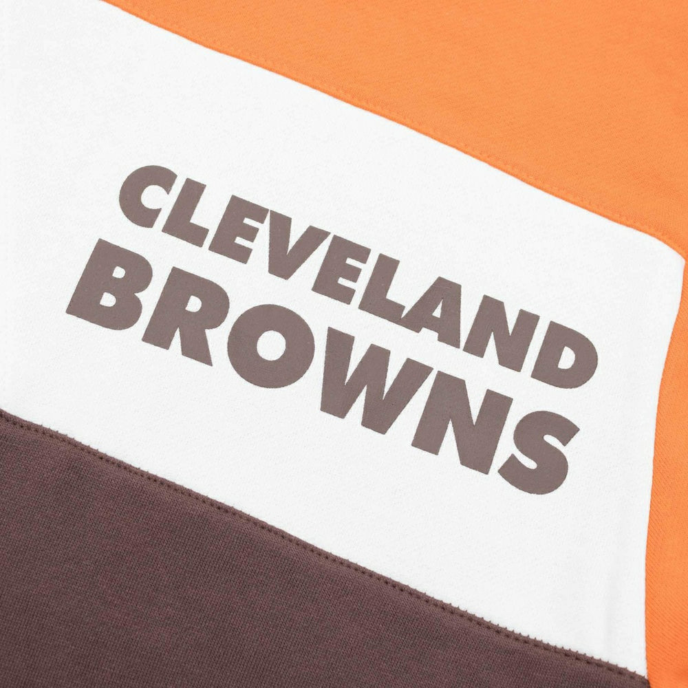 Cleveland Browns Mitchell & Ness Color Blocked NFL Fleece Hoodie Lifestyle