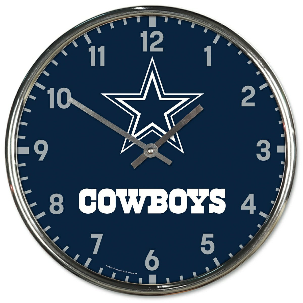 Dallas Cowboys Chrome NFL Team Design Wall Clock Taass US