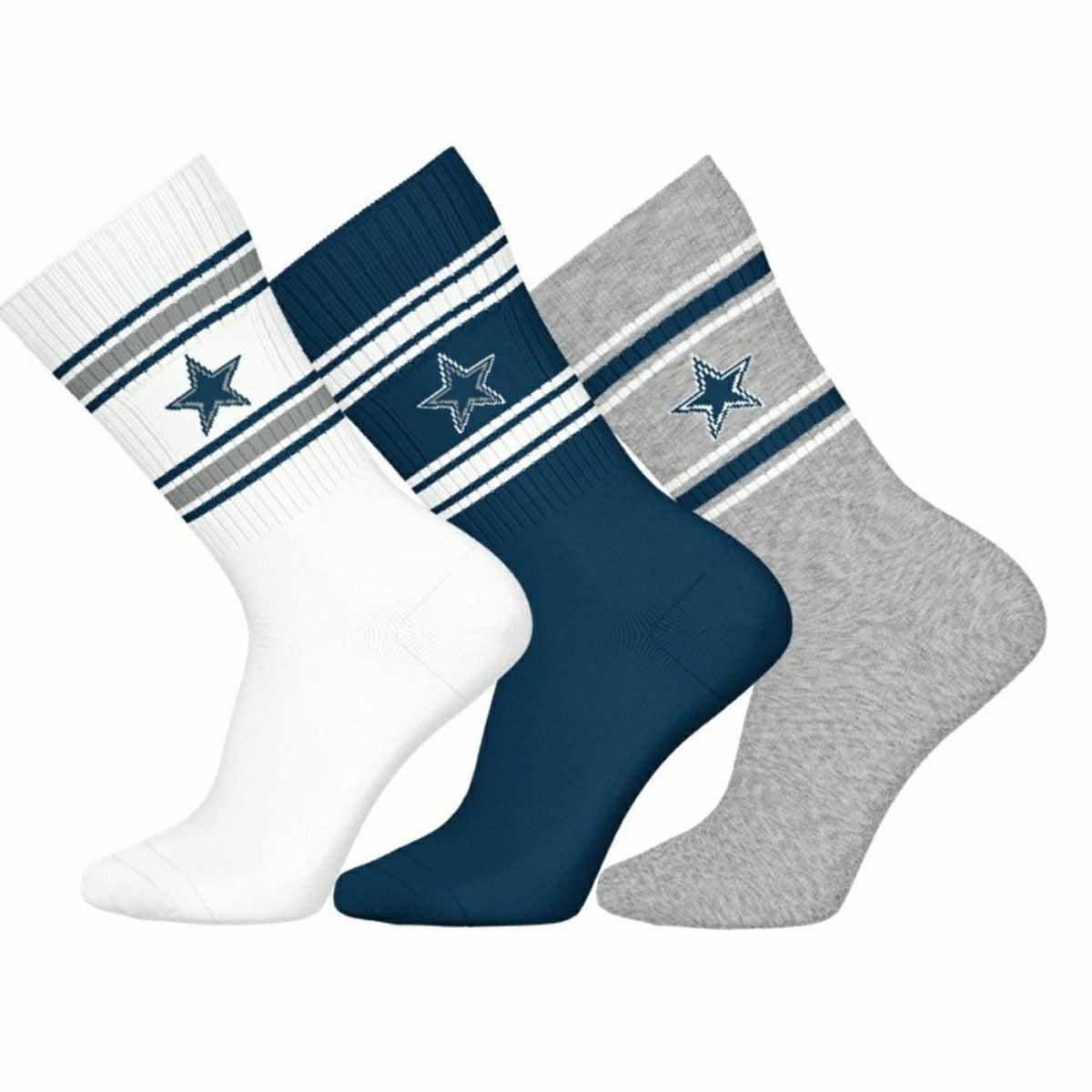 Dallas Cowboys Team Set NFL Crew Socks (3-Pack) Lifestyle