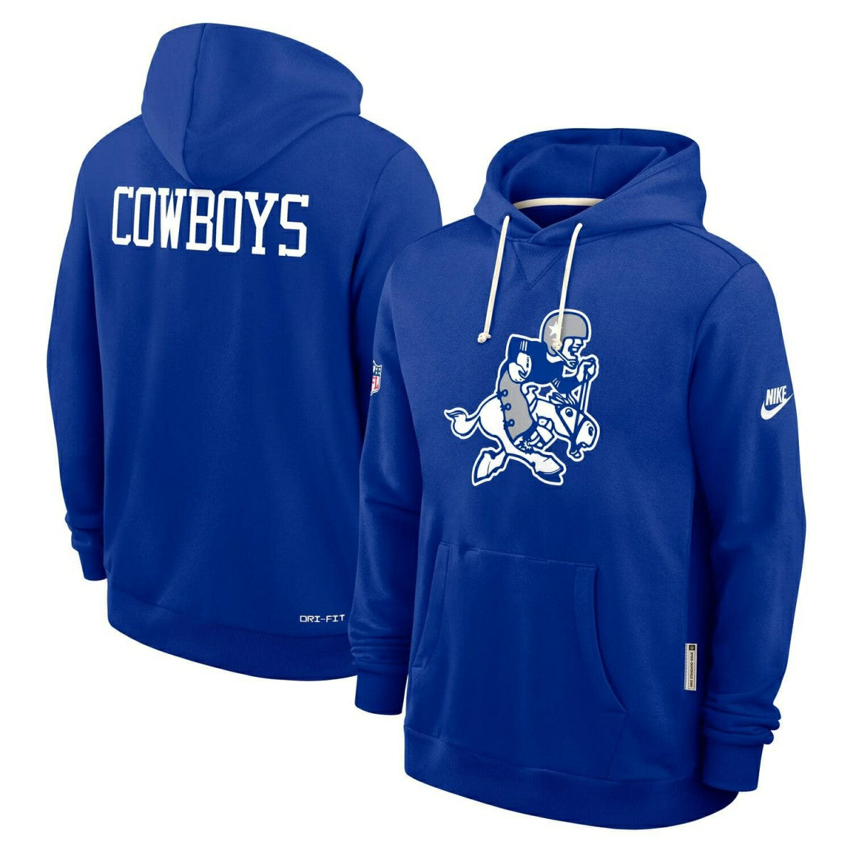 Dallas Cowboys 2025 NFL Sideline Nike Vintage Alternate Hoodie Blue Taass for sale