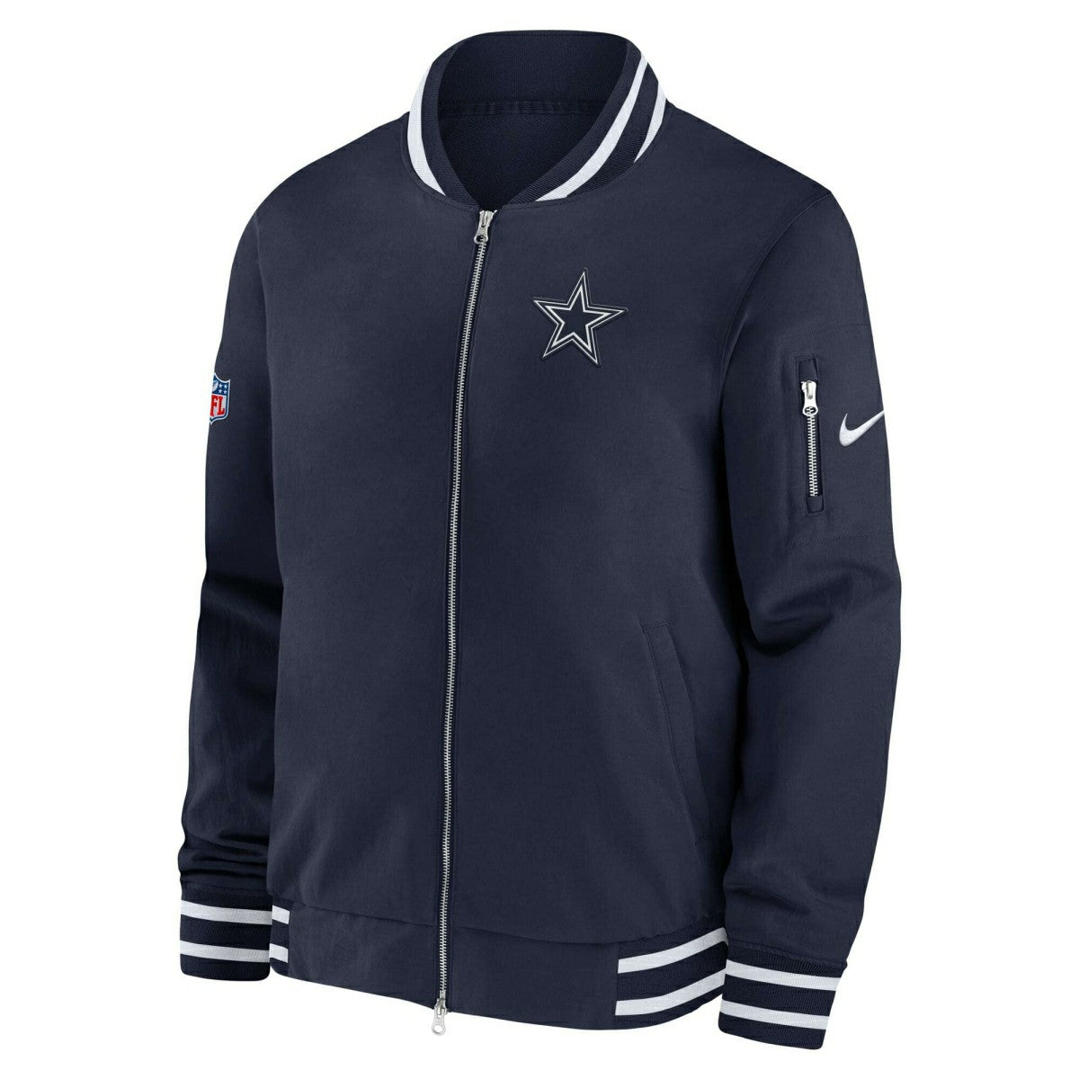 Dallas Cowboys NFL Sideline Nike Coach Bomber Jacket Taass for sale