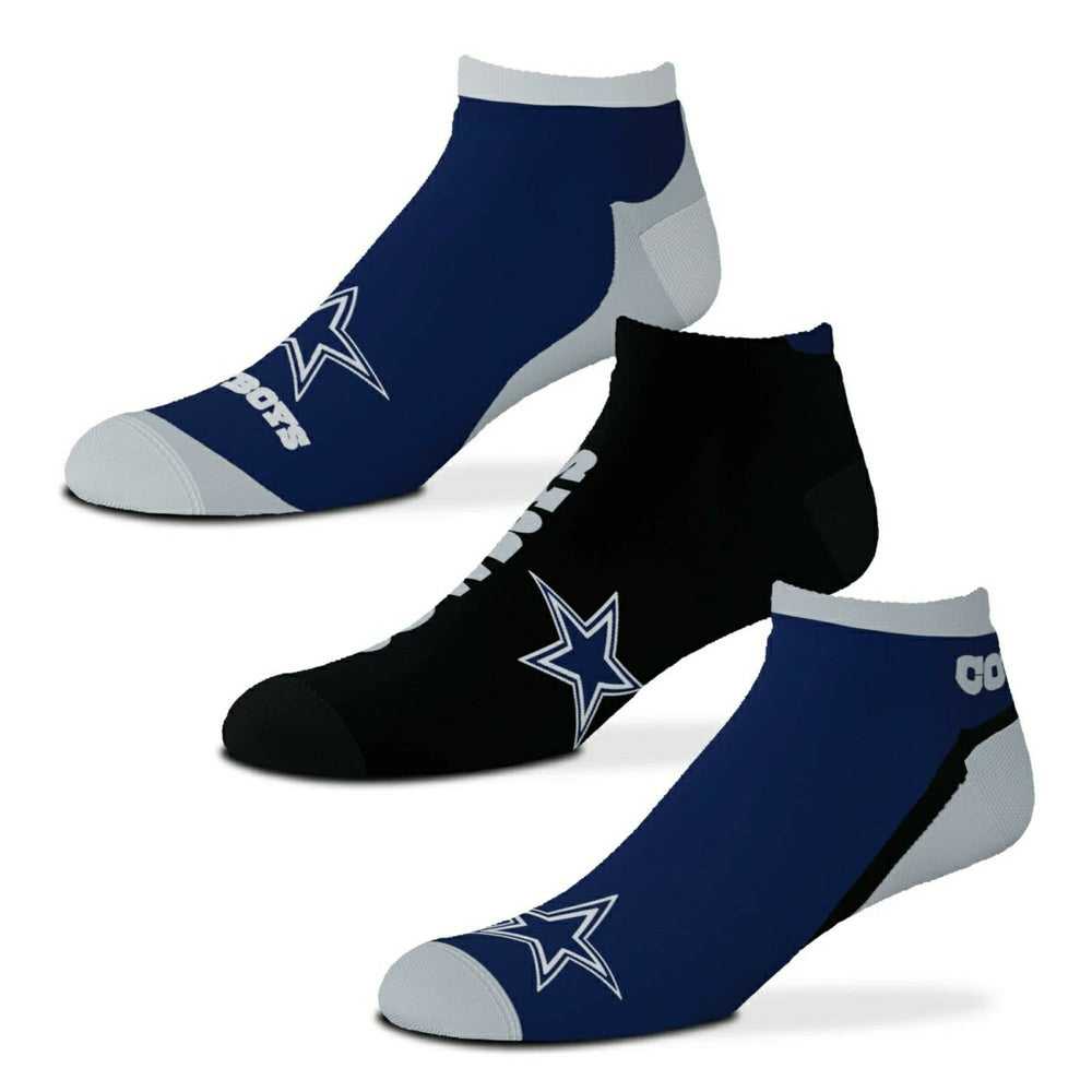 Dallas Cowboys No Show NFL Socks 3-Pack Classic