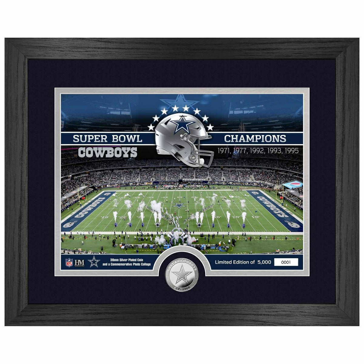 Dallas Cowboys Team Stadium Silver Coin Framed NFL Photo Fashion