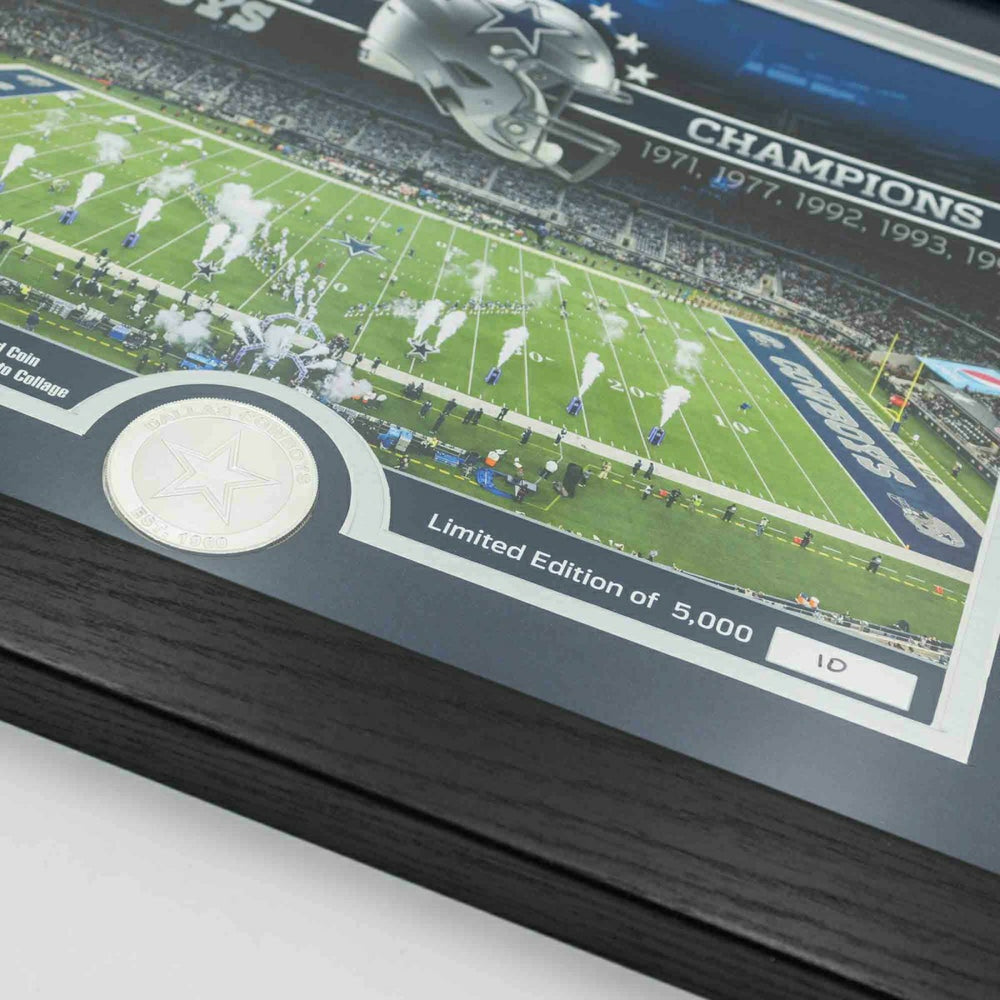 Dallas Cowboys Team Stadium Silver Coin Framed NFL Photo Fashion