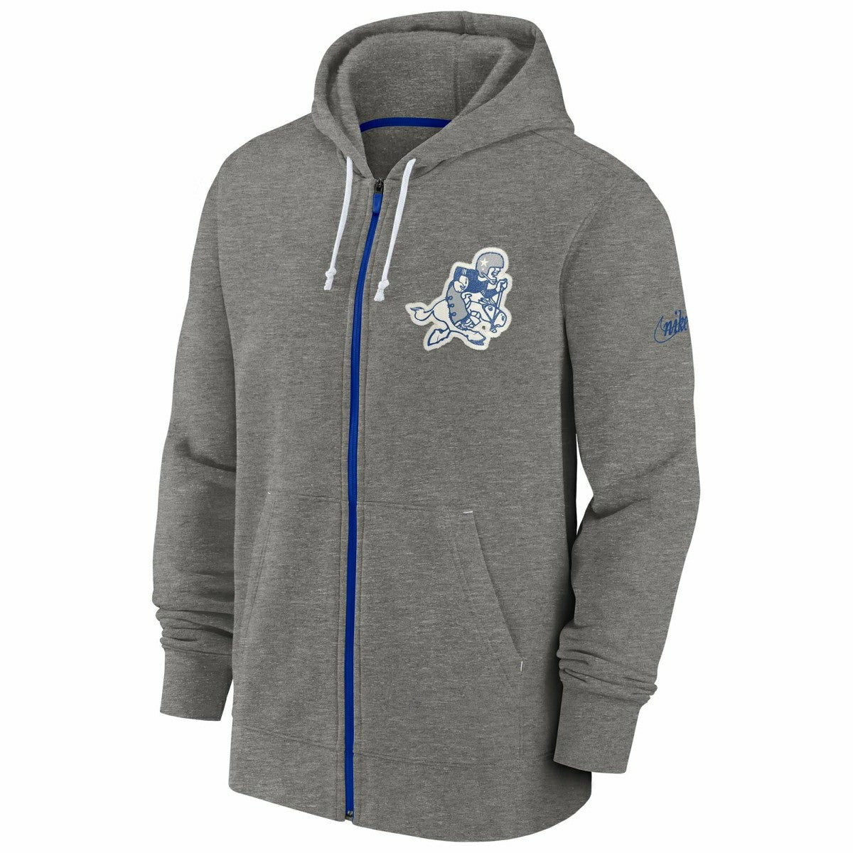 Dallas Cowboys Historic Nike NFL Full-Zip Fleece Hoodie Gray Taass for sale