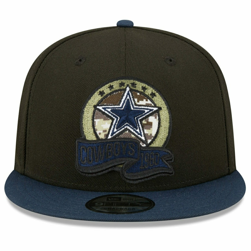 Dallas Cowboys 2022 NFL On-Field Salute to Service New Era 9FIFTY Snapback Cap Fashion