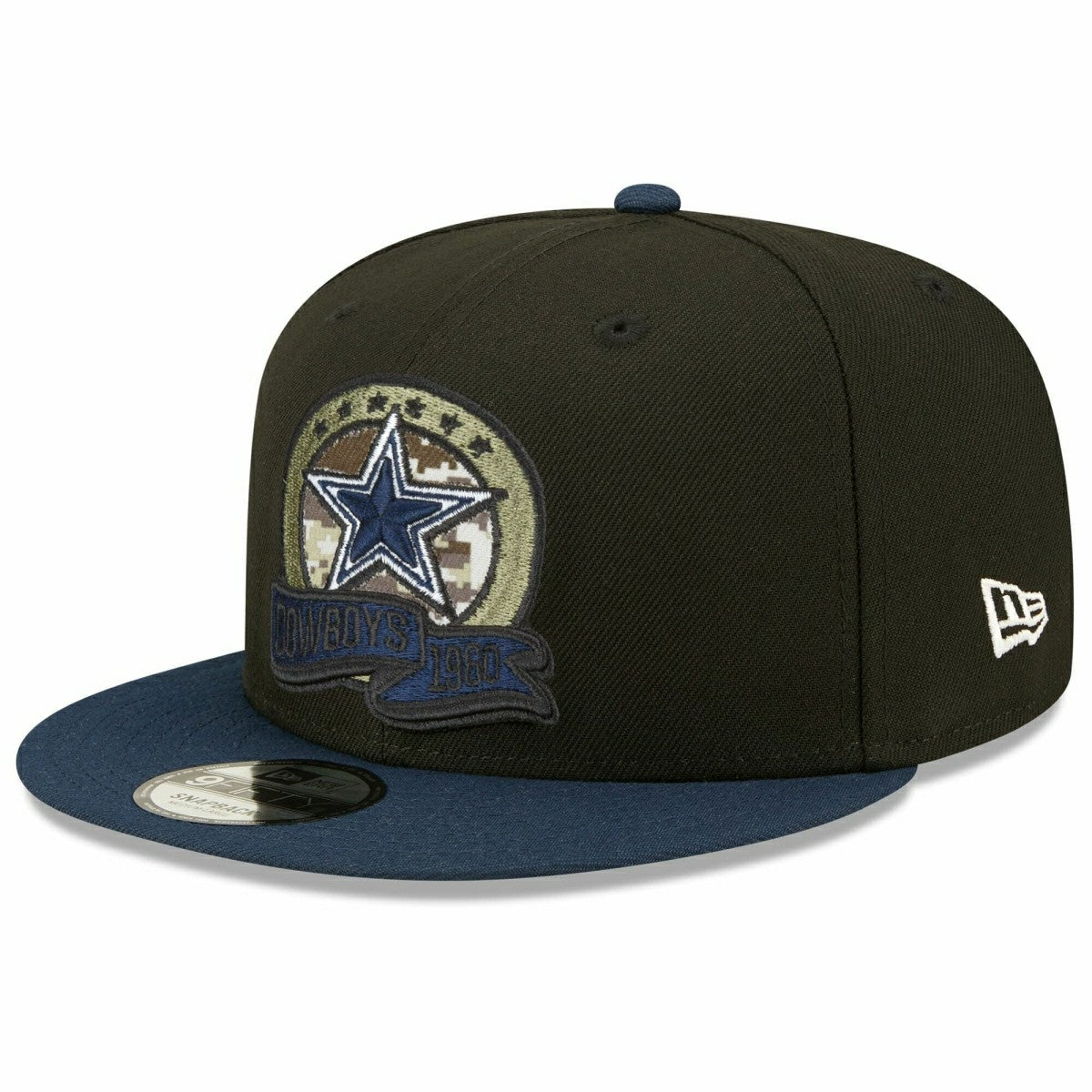 Dallas Cowboys 2022 NFL On-Field Salute to Service New Era 9FIFTY Snapback Cap Fashion