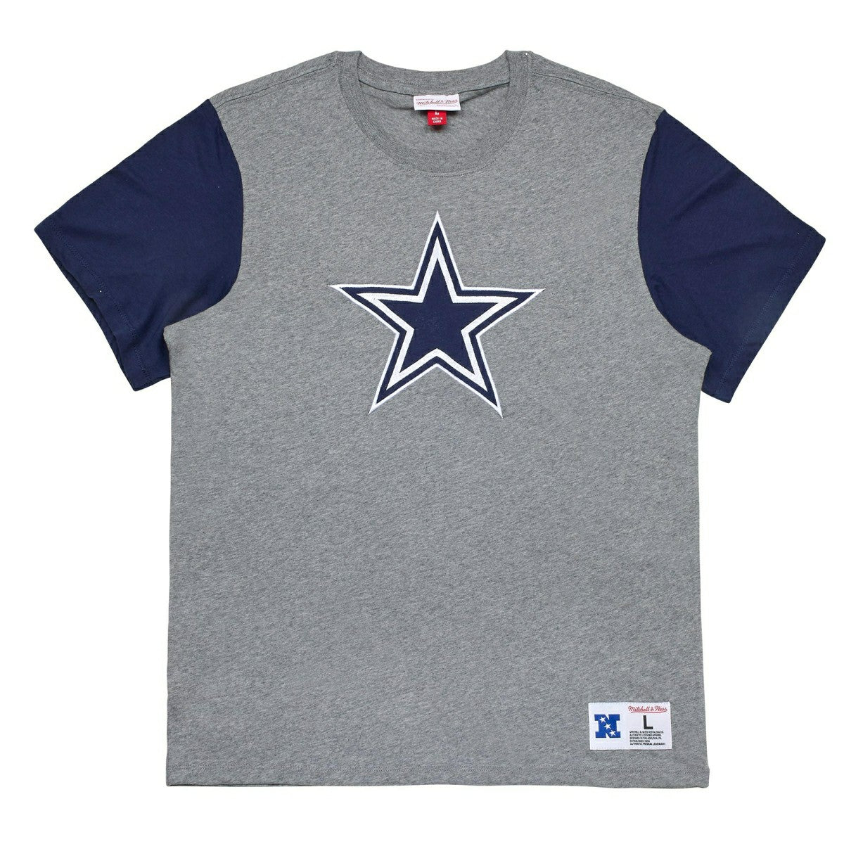 Dallas Cowboys Mitchell & Ness Color Blocked NFL Throwback T-Shirt Lifestyle