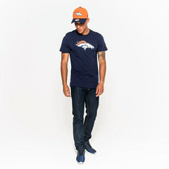 Denver Broncos Team Logo New Era NFL T-Shirt Navy Fashion