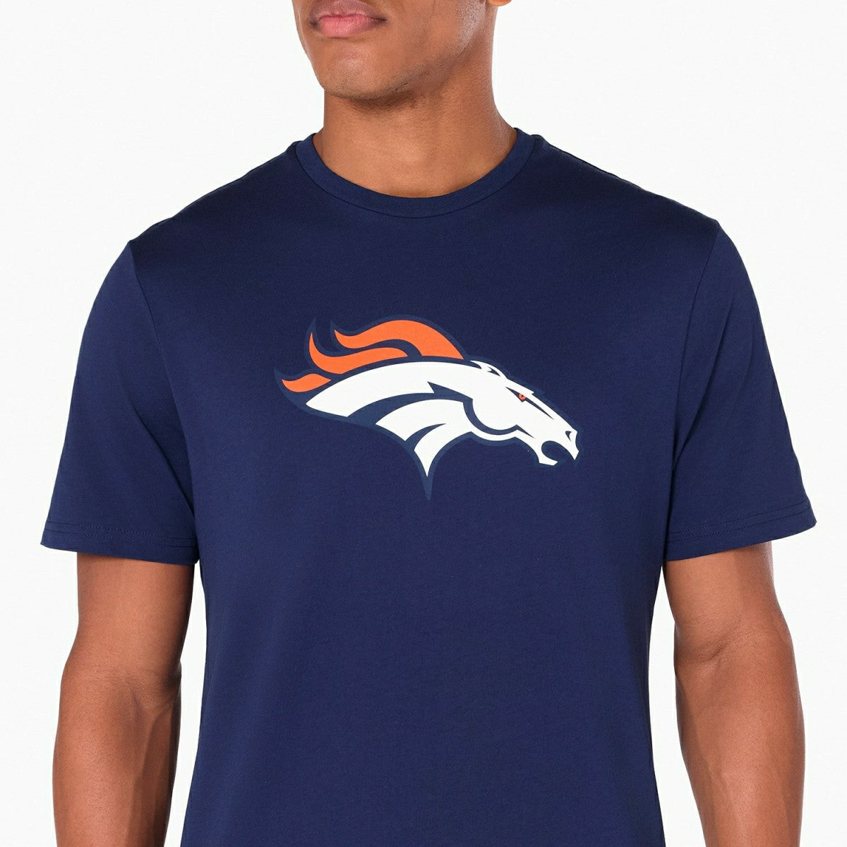 Denver Broncos Team Logo New Era NFL T-Shirt Navy Fashion
