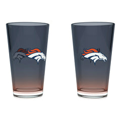 Denver Broncos Team Color NFL Pint Glass Set (2-Piece) Taass US
