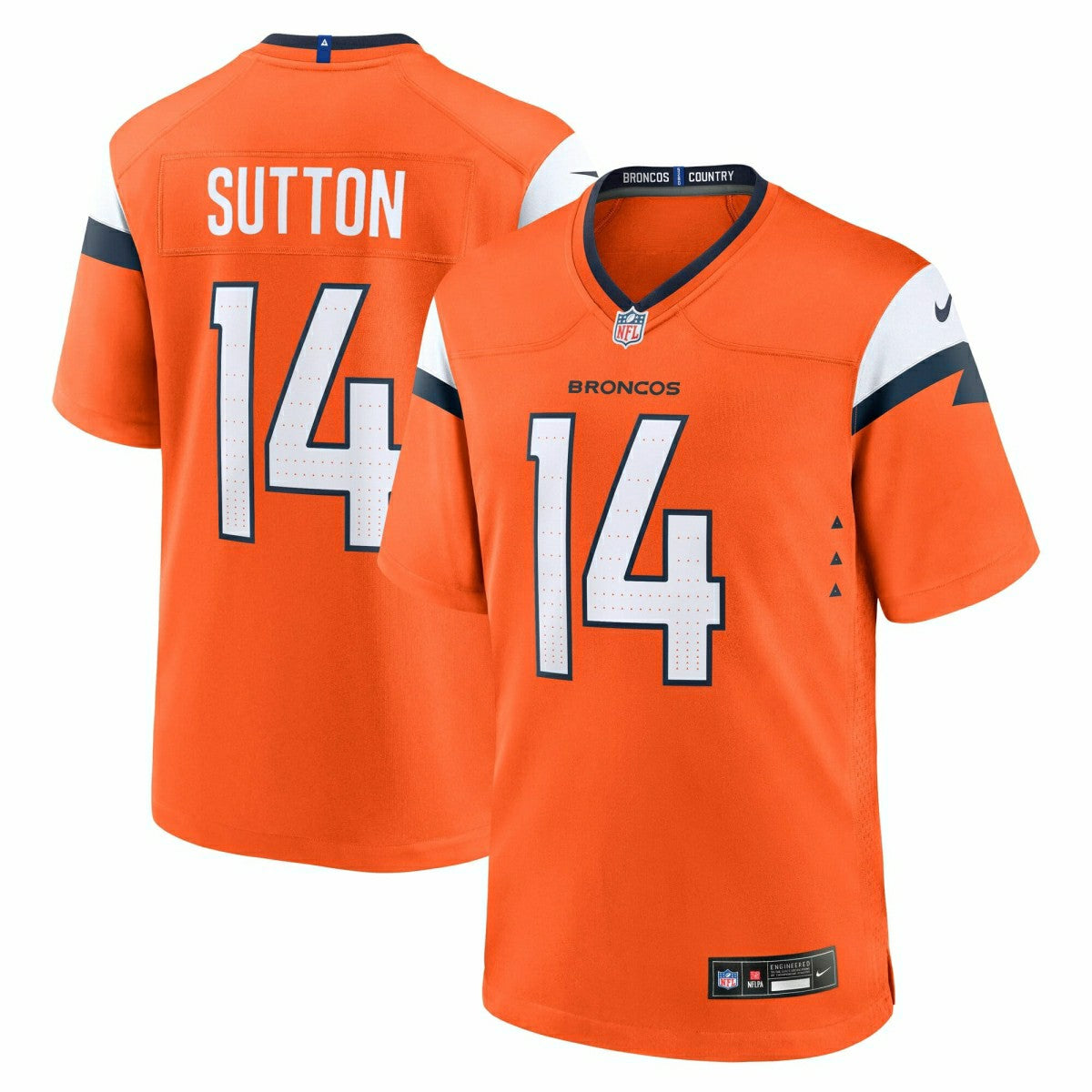 Courtland Sutton #14 Denver Broncos Nike Game NFL Jersey Orange Taass US