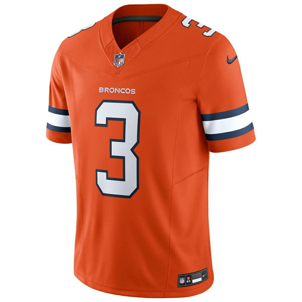 Russell Wilson #3 Denver Broncos Alternate Nike Vapor F.U.S.E. Limited NFL Jersey Orange Taass US