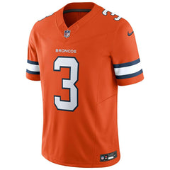 Russell Wilson #3 Denver Broncos Alternate Nike Vapor F.U.S.E. Limited NFL Jersey Orange Taass US
