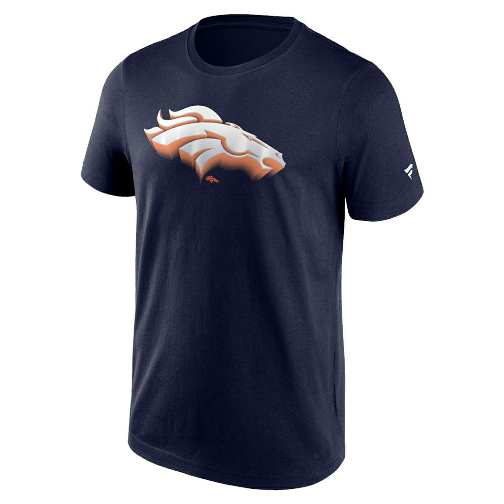 Denver Broncos Chrome Logo NFL T-Shirt Navy Classic