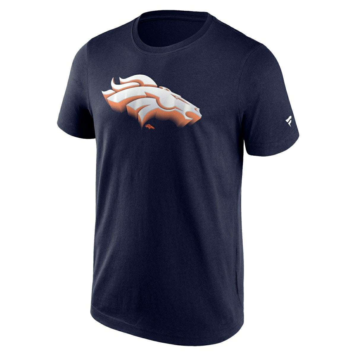 Denver Broncos Chrome Logo NFL T-Shirt Navy Classic