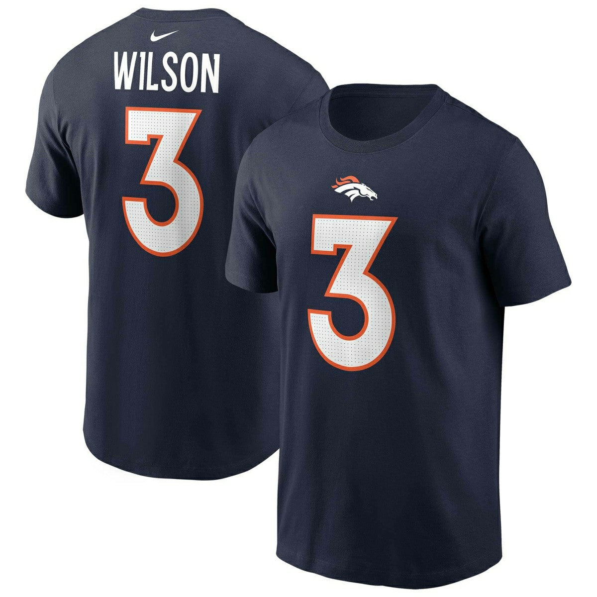 Russell Wilson #3 Denver Broncos Nike Player NFL T-Shirt Navy Fashion