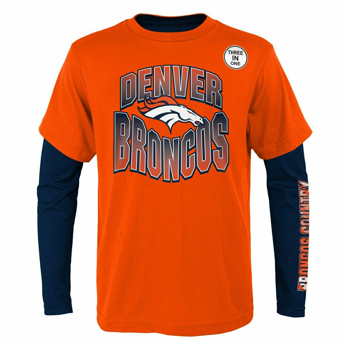Denver Broncos Game Day 3-in-1 Combo NFL Shirt (YOUTH) Fashion