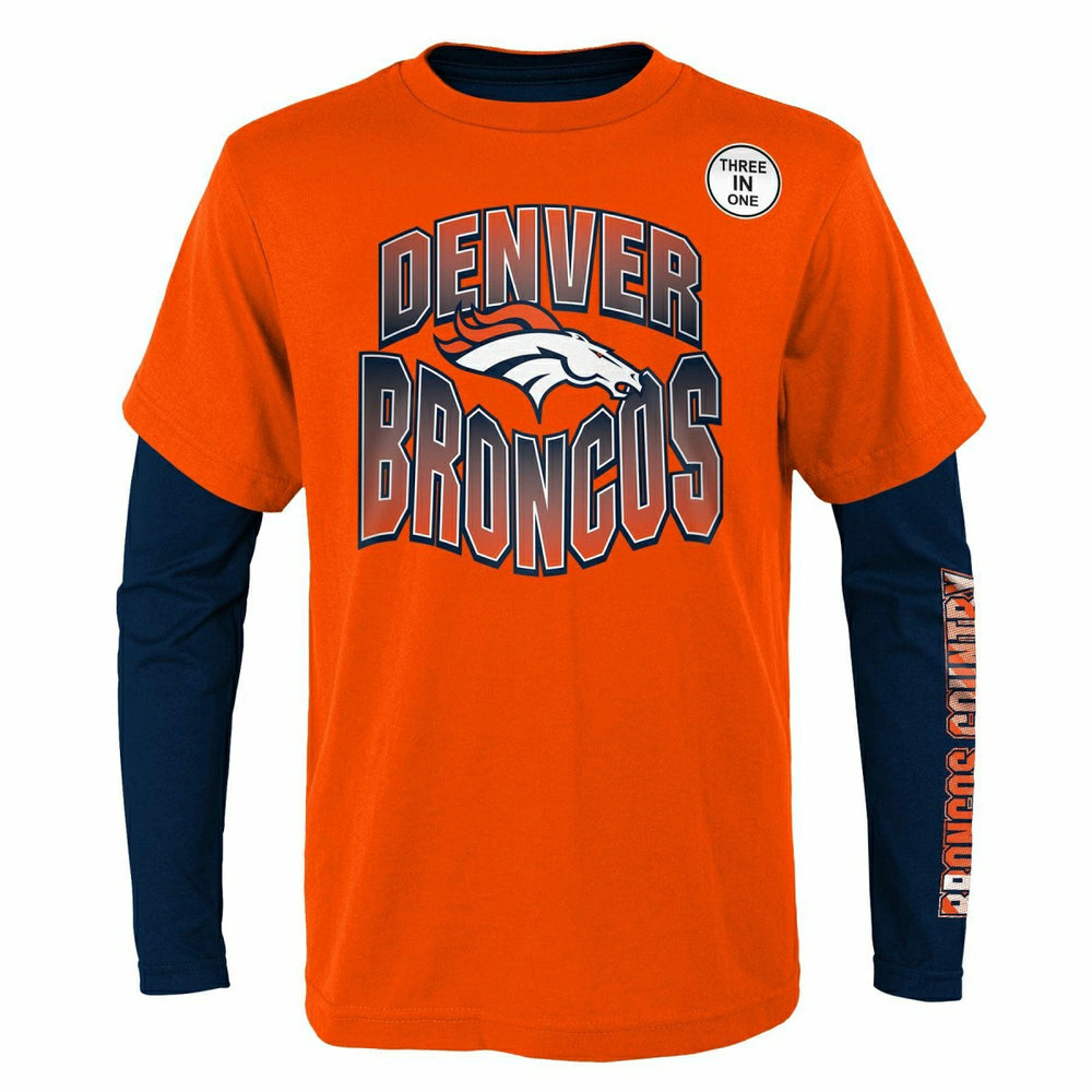 Denver Broncos Game Day 3-in-1 Combo NFL Shirt (YOUTH) Fashion