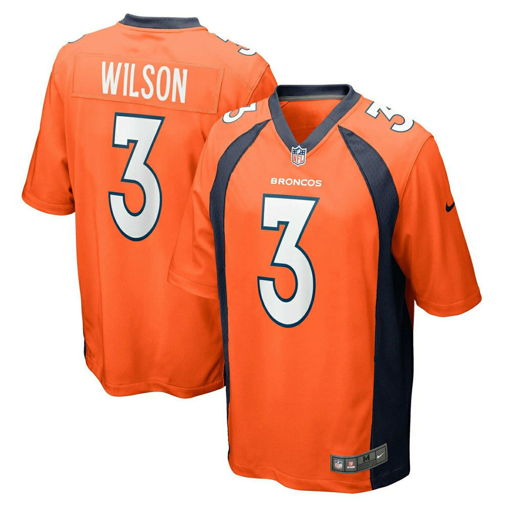 Russell Wilson #3 Denver Broncos Nike Game NFL Football Jersey Orange Lifestyle