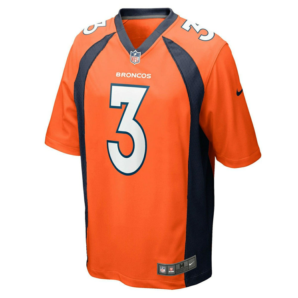 Russell Wilson #3 Denver Broncos Nike Game NFL Football Jersey Orange Lifestyle