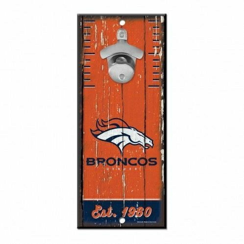 Denver Broncos NFL Bottle Opener Sign Taass US