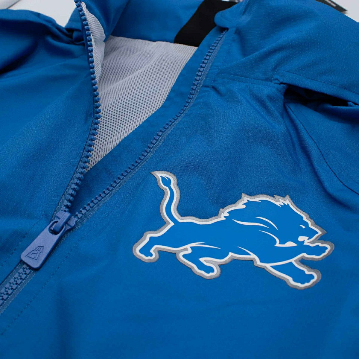Detroit Lions NFL Quarter Zip Windbreaker Jacket Blue Lifestyle