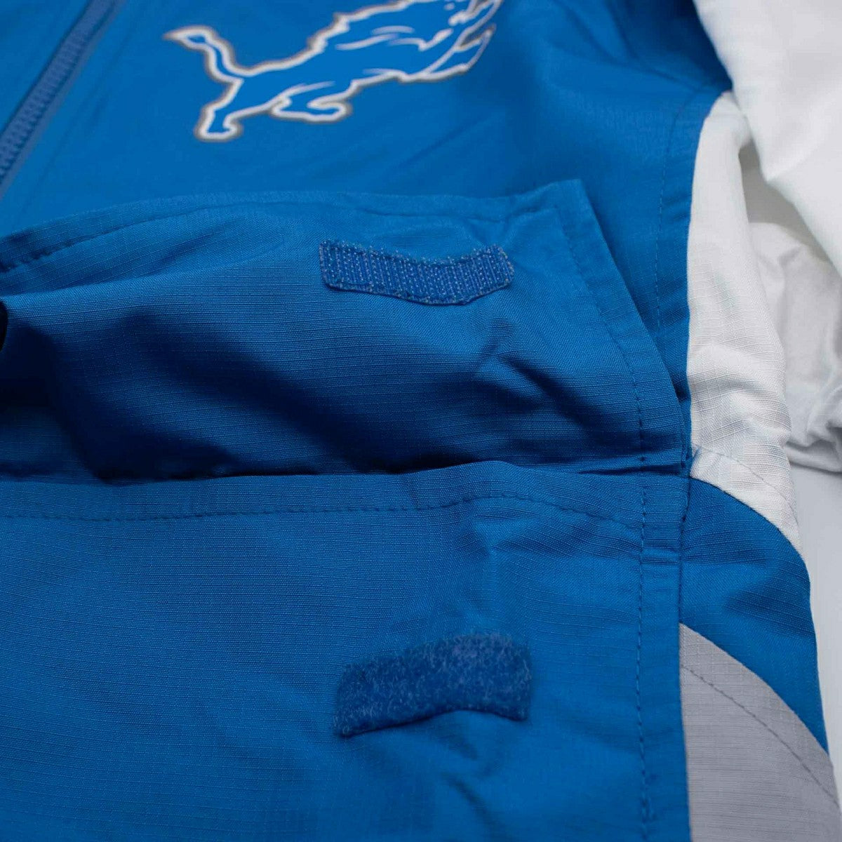Detroit Lions NFL Quarter Zip Windbreaker Jacket Blue Lifestyle
