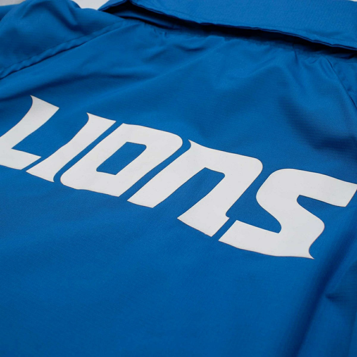 Detroit Lions NFL Quarter Zip Windbreaker Jacket Blue Lifestyle