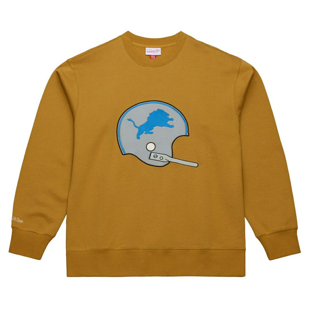 Detroit Lions Mitchell & Ness NFL Dusted Crew Pullover Classic